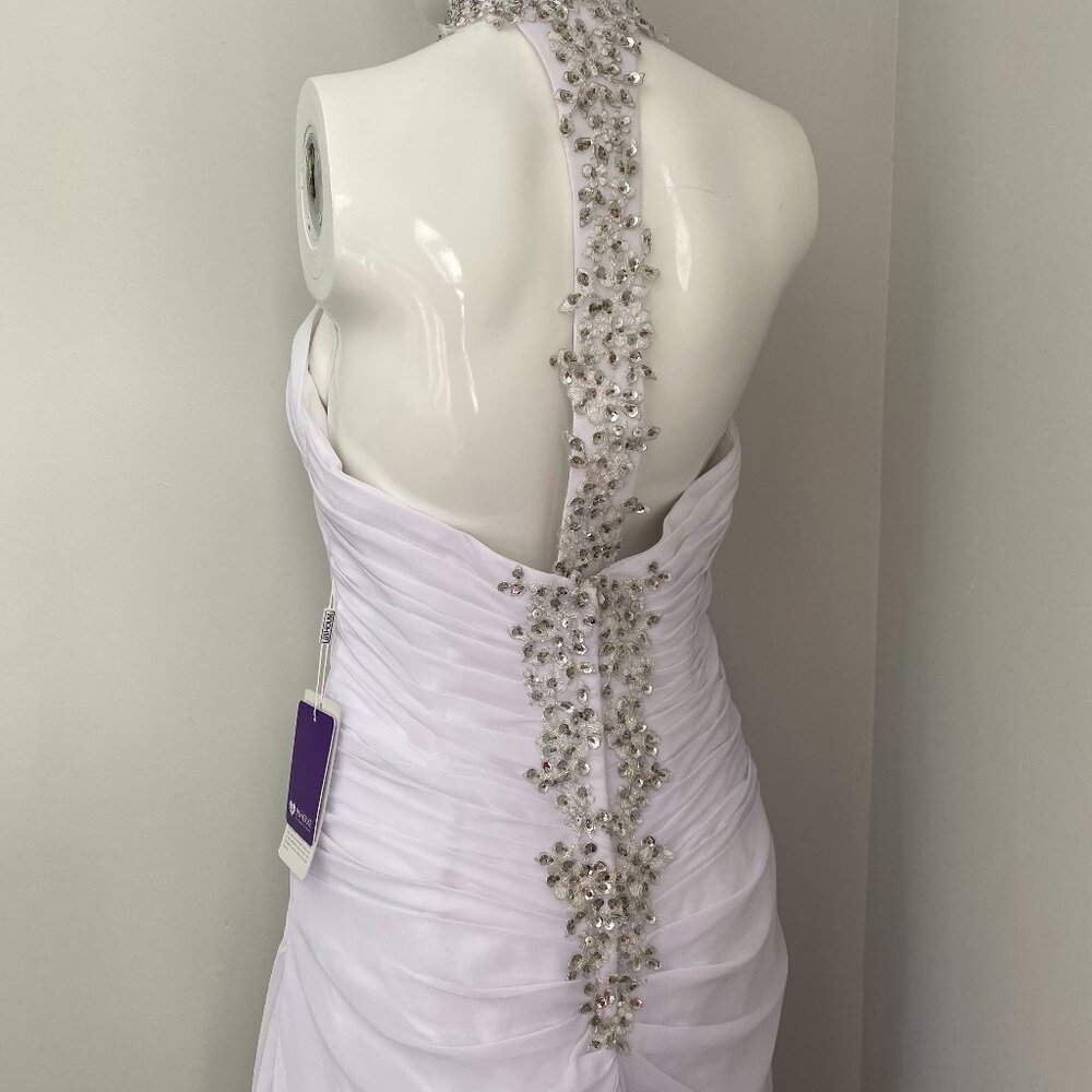 Sweep Train Wedding Dress With Beading Sequins - Picture 7 of 10